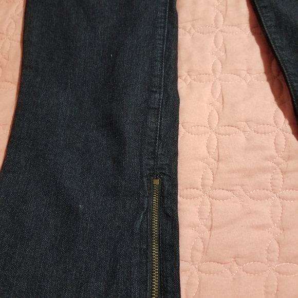 Black jeans zip on legs size 16 - Picture 2 of 7